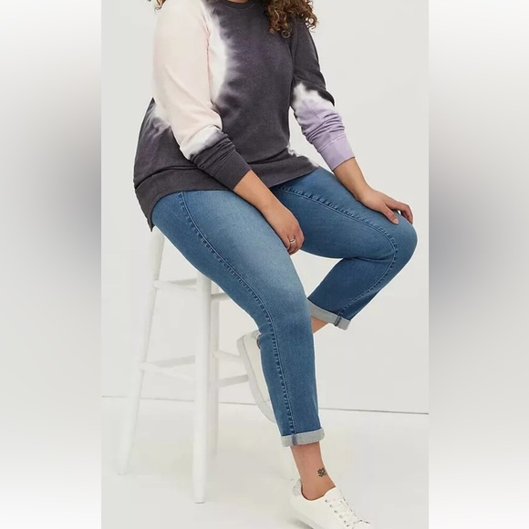 Torrid Tunic pullover Sweatshirt Cozy Fleece Tie Dye Black Pink Purple 2XL - Picture 2 of 10